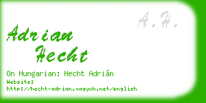 adrian hecht business card